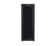 LANBERG Szafa instalacyjna rack stojąca 19 42U 800x1000 czarna, drzwi szklane LCD (Flat pack) FF01-8042-12BL - 1259209 - zdjęcie 3